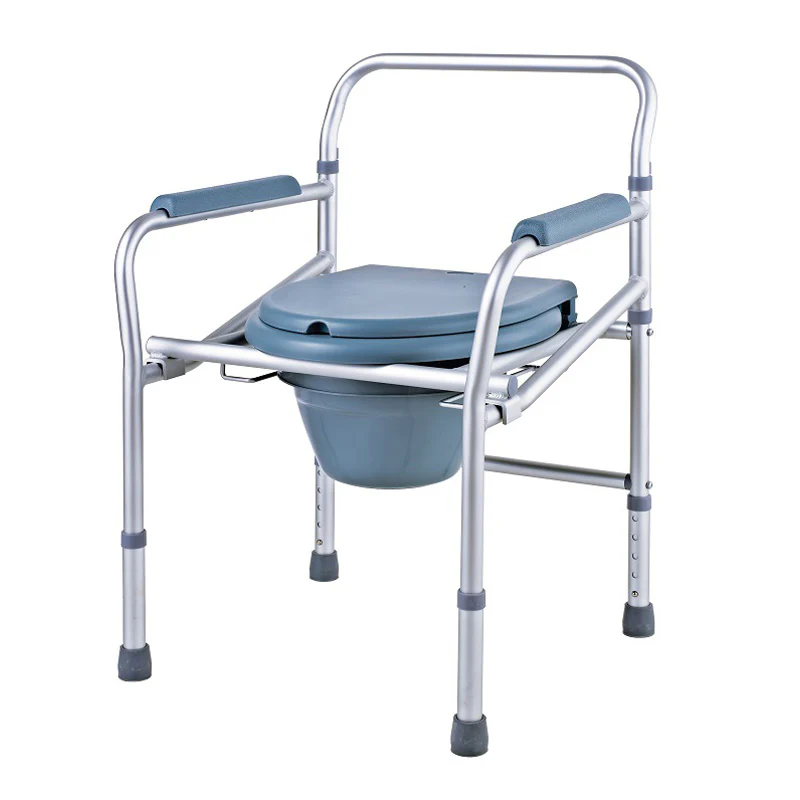 Commode Chair Folding Chrome Without Wheel