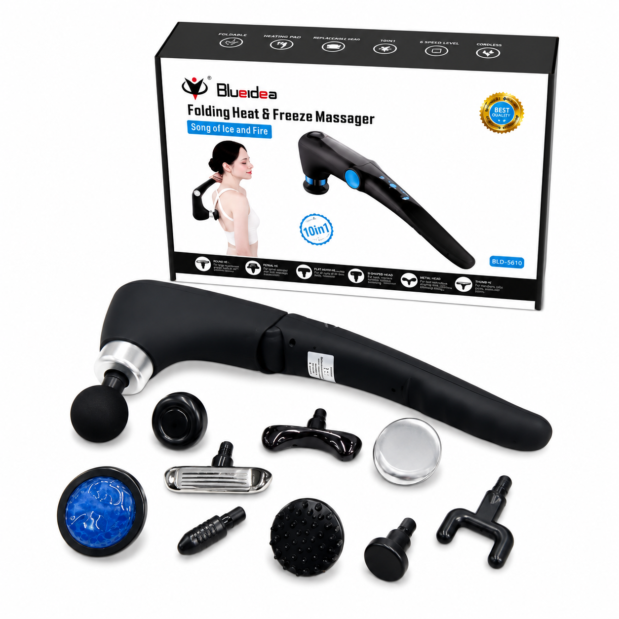 Blue Idea 10-in-1 Folding Heat & Freeze Massager