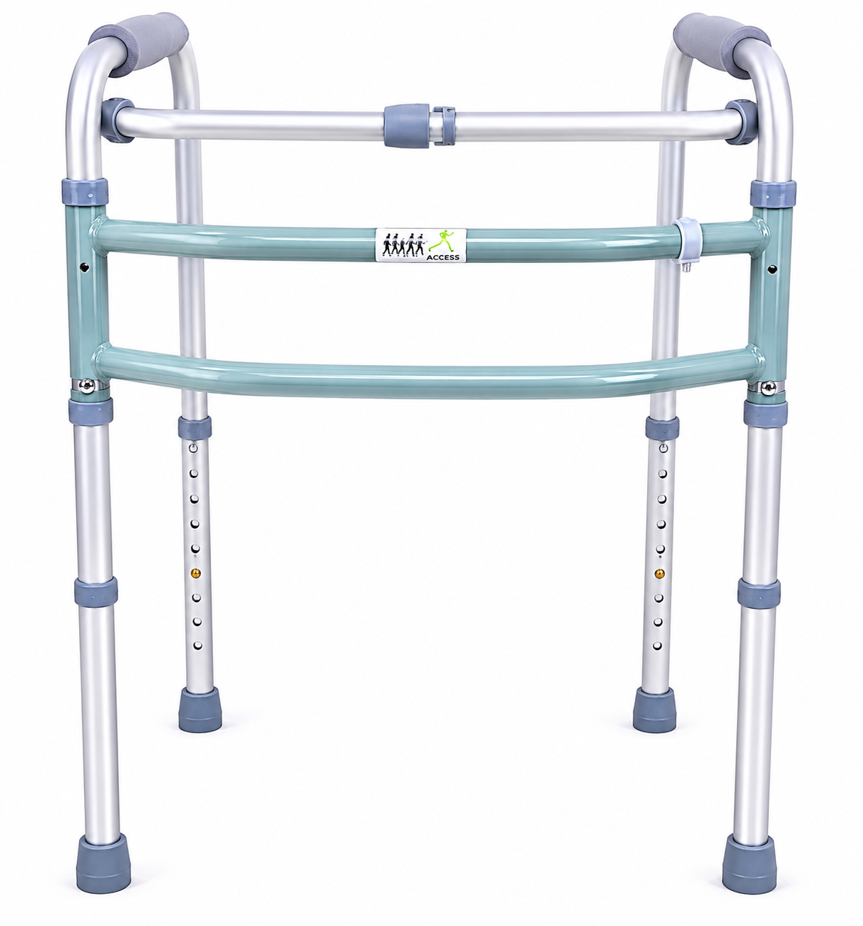 Secure Folding Walker Without Wheel Double Pipe